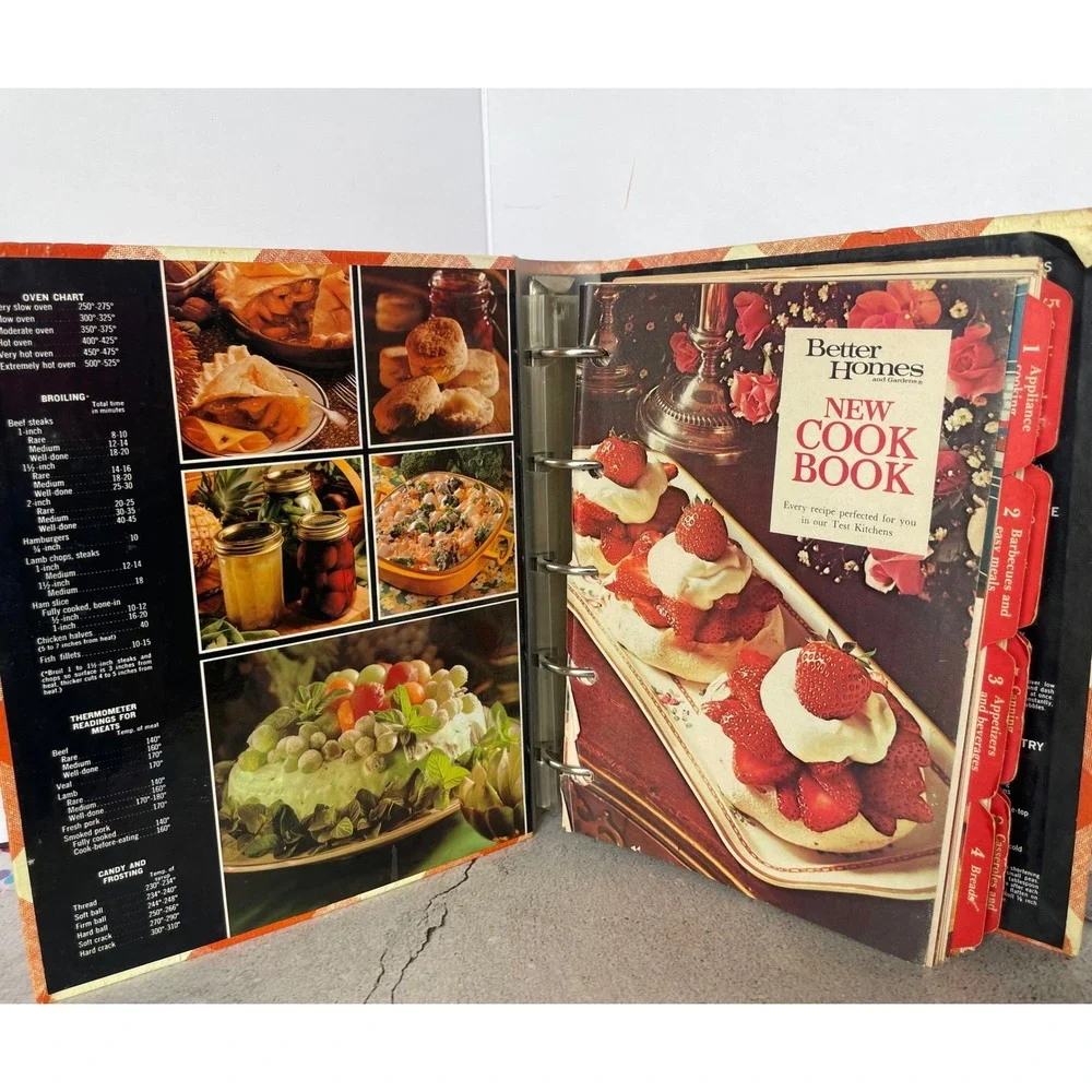 Better Homes and Gardens New Cook Book Red Plaid Binder Good‎ Vintage Recipes